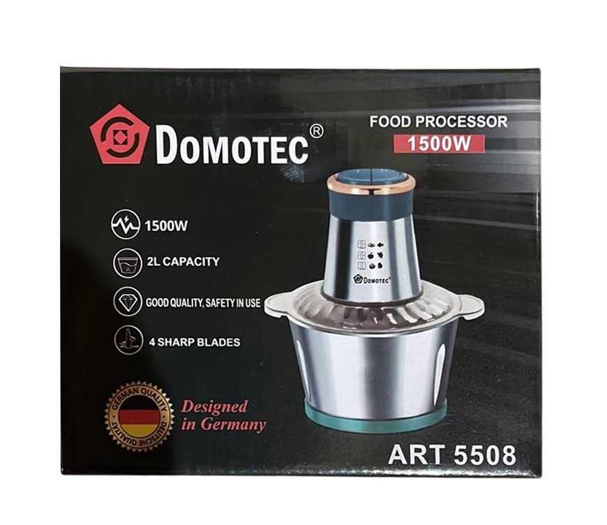 Комбайн кухоний подрібнювач Блискавка 2,0л 1500Вт Domotec MS-5508 20шт 6171, фото 1