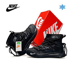 Чоловічі зимові кросівки Nike ACG Air Terra Antarktik Fur Black, черевики текстиль водонепрон. на хутрі. Чоловіче взуття