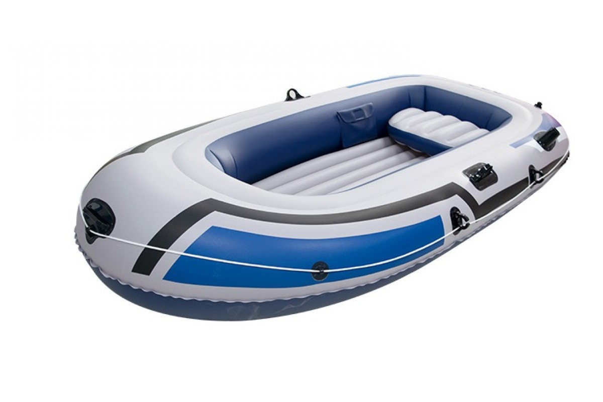 Надувний човен JR-2300, тримісний з насосом, веслами та подушкою, 225×133×41 см, ПВХ