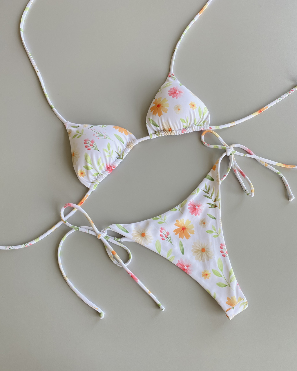 Купальник Moana квітковий принт бікіні на зав'язках, фото 1