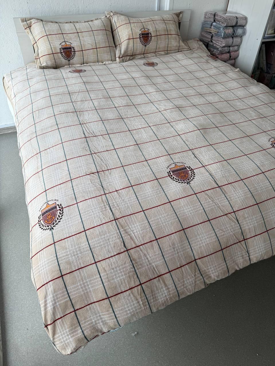 Велюрова постільна білизна євро комплект/тепла постільна білизна, фото 1