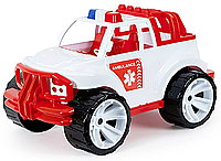 Позашляховик Швидка допомога Bamsic 40 см червоно-білий з мигалками та наклейками
