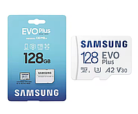 Карта памяти Samsung EVO Plus microSDXC 128GB Высокоскоростная карта памяти с адаптером для смартфонов