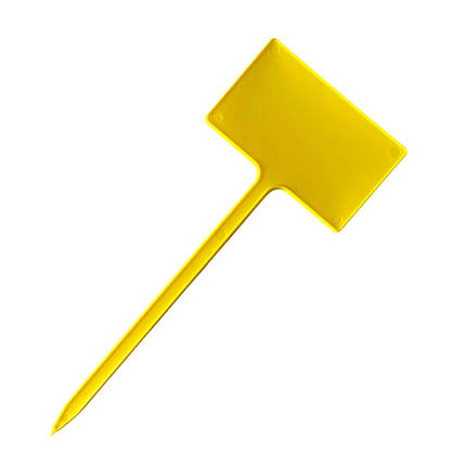 Маркувальні таблички для рослин AMMA No3 5х3 см жовті на ніжці 10 см (10 шт.), фото 1