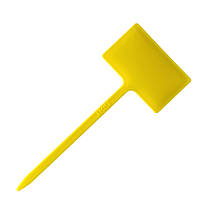 Маркувальні таблички для рослин AMMA No3 5х3 см жовті на ніжці 10 см (10 шт.), фото 2