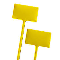 Маркувальні таблички для рослин AMMA No3 5х3 см жовті на ніжці 10 см (10 шт.), фото 3