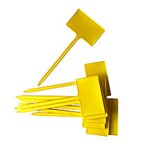 Маркувальні таблички для рослин AMMA No3 5х3 см жовті на ніжці 10 см (10 шт.), фото 4