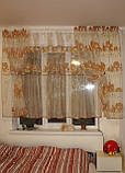 Комплект тюль до підвіконня Firanka Левенята карниз 250см бежевий (2_1кд), фото 2