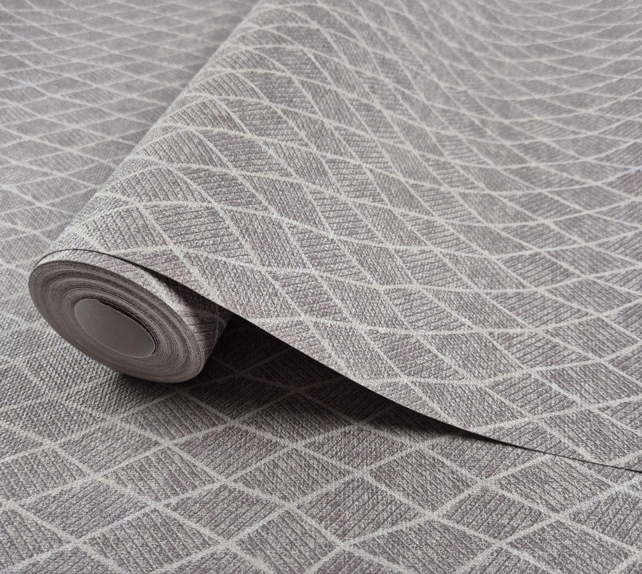 Шпалери вінілові 0.53 × 10.05 м Marburg 30812, кавові з візерунком для спальні, вітальні, коридору, фото 1