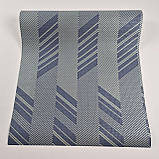 Шпалери вінілові 0.53 × 10.05 м Marburg 30807, сіро-сині з візерунком для спальні, вітальні, кабінету, фото 2