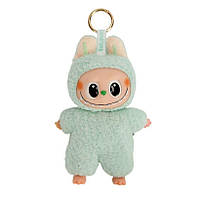 Labubu іграшка брелок плюшева 16×11×6 см голова, долоні і ступні фігурки обертаються, Лабубу зелений