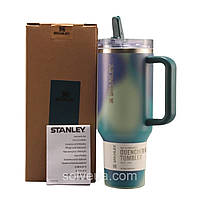 Термос термочашка Stanley Quencher ProTour Flip Straw Tumbler з нержавіючої сталі Coastal Teal Motion 1,18 л KT6007877 solve