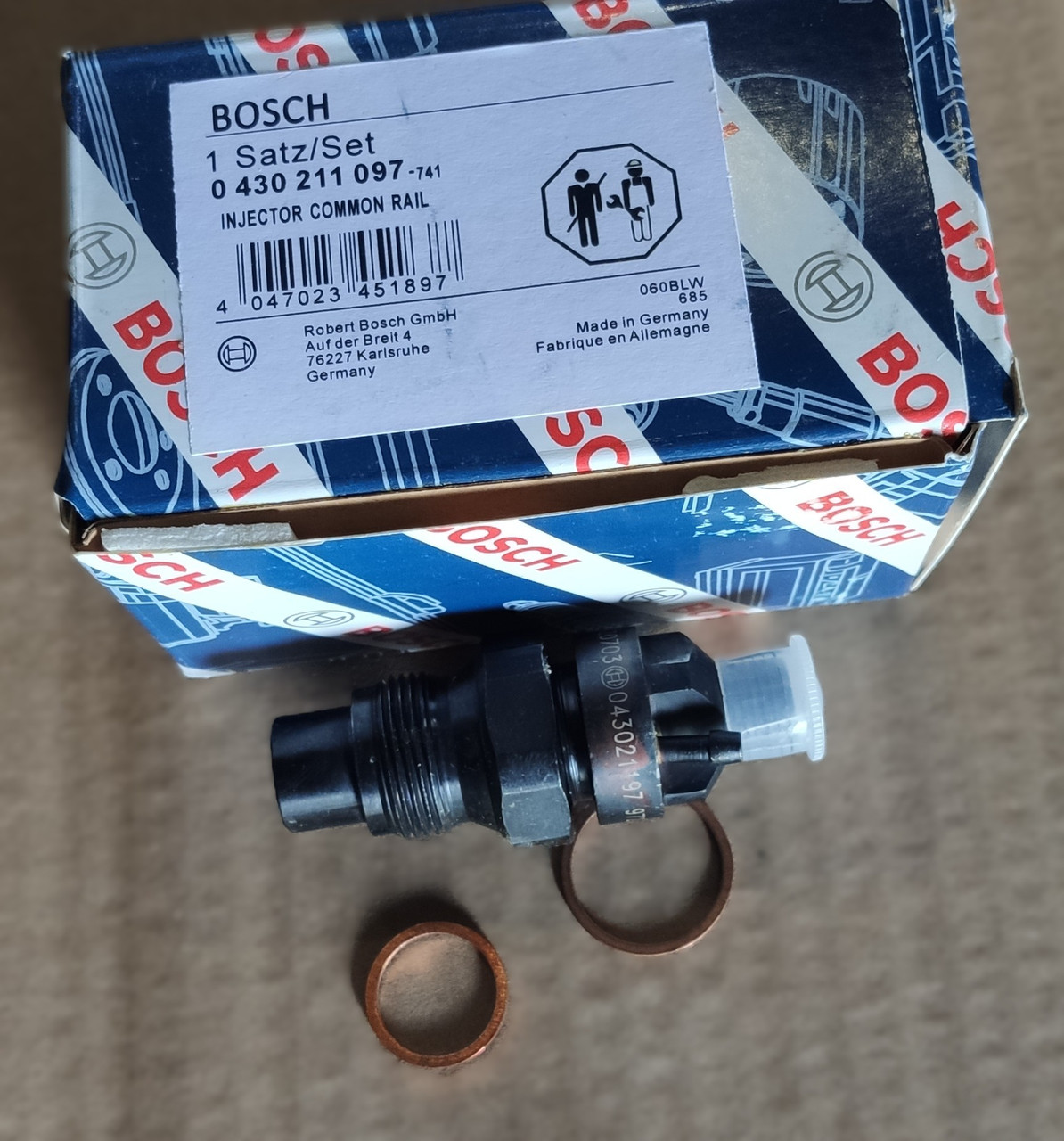 Форсунка паливна М1114 6,5л турбо, фото 1