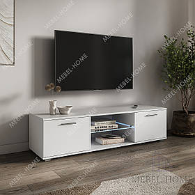 Тумба під телевізор 140см з led підсвіткою Тумба під ТВ двохдверна з 4 полицями з Ламінованого ДСП
