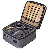 Дорожній набір для китайської чайної церемонії керамічний Lesko Чайник + 4 чашки для чайної церемонії, фото 10