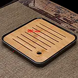 Дорожній набір для китайської чайної церемонії керамічний Lesko Чайник + 4 чашки для чайної церемонії, фото 9