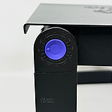 Столик для ноутбука складаний з кулером, складна регульована підставка-трансформер Чорна, TN-2317, фото 6