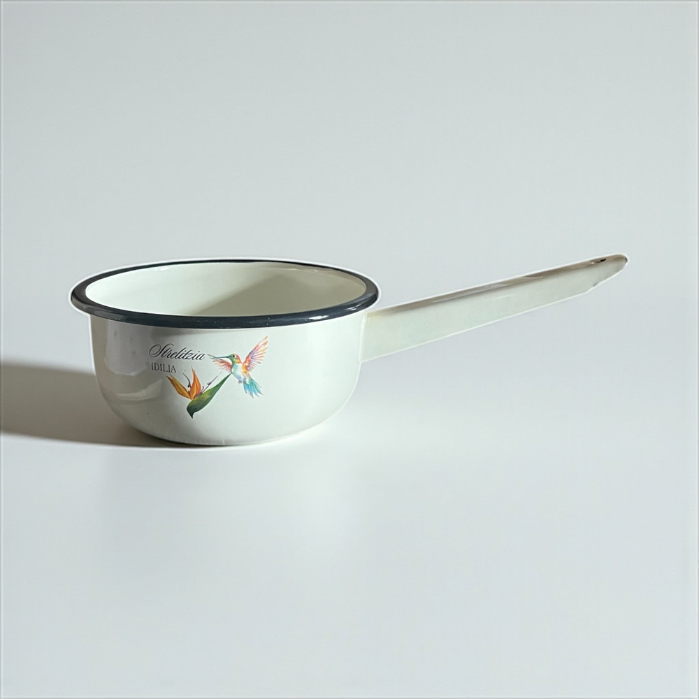 Ківш емальований 1.5 л 21082/2 Колібрі молочная Idilia