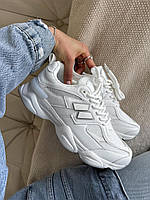 Кожаные белые кроссовки