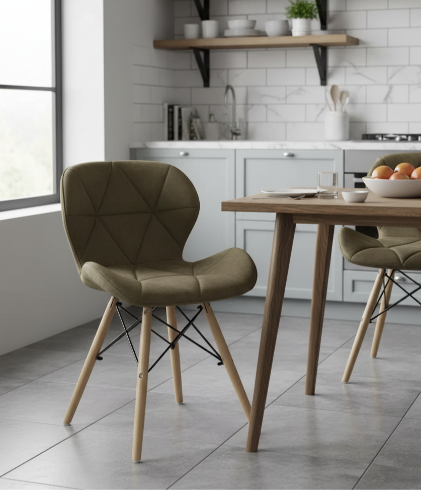 Стілець вельвет коричневий ELVA_3805, фото 1