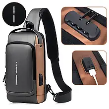 Нагрудна сумка з протиприпасованим замком із паролем Backpack AND XL1228