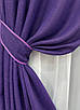 Комплект штор (2шт. 1,5х2,8м.) колекція "Льон Мішковина". Колір фіолетовий. Код 1066ш 30-877, фото 5