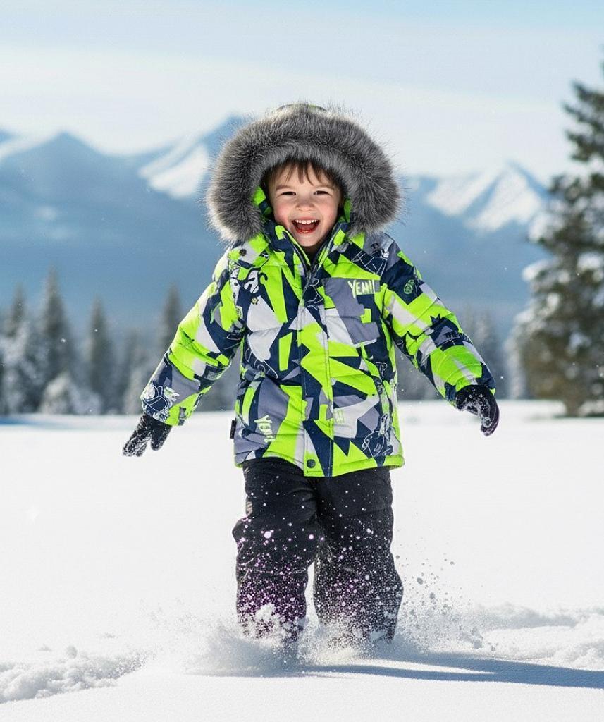 Дитячий зимовий комбінезон "Космос" 3 в 1 | Теплий набір куртка і штани для хлопчика та дівчинки (86/92, 92/98 и 98/104 см), фото 1