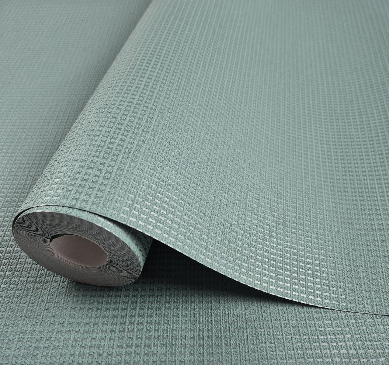 Шпалери вінілові 0.53 × 10.05 м Marburg 11536, зелені однотонні для спальні, вітальні, кухні, коридору, фото 1