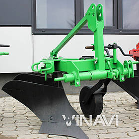 Плуг 2 по 20 см навісний двокорпусний (низька стійка 52 см, посилена рама 80 мм)