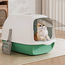 Закритий туалет для котів з дверцятами, лоток MU3 ПОЛЬЩА б