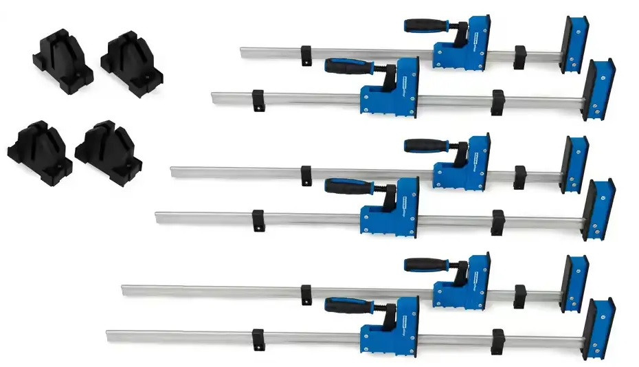 Комплект корпусних струбцин SET-PC-60-80-100 з рамними пресами (6 шт. у комплекті), фото 1