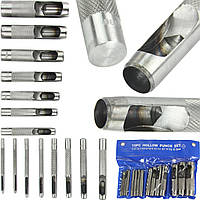 Пробійники отворів для шкіри 2-22 мм 15 шт Silver S10899