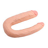 Подвійний фаломітатор, реалістичний дилдо Her-Her Overlap 22,5 см, ПВХ без фталатів, фото 5