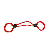 Наручники з мотузки, шибарі наручники Behave Luxury м'які 45 см червоні, фото 4