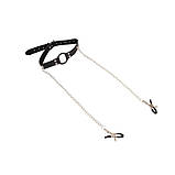 Затискачі для сосків, фіксатори сосочків Behave luxury breathable регульовані з екошкіри, фото 6