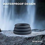 Ерекційні кільця, кільця для підтримки Boners 3-Piece комплект силіконових кілець різного розміру, фото 4