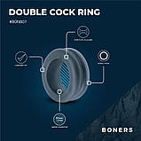 Ерекційне кільце, кільце для ерекції Boners Double Design силіконове, товсте прилягання, фото 4