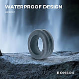Ерекційне кільце, кільце для ерекції Boners Double Design силіконове, товсте прилягання, фото 5