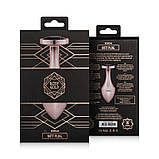 Анальна пробка, анальний стимулятор Rosy Gold Nouveau з металу та кристалом, фото 5