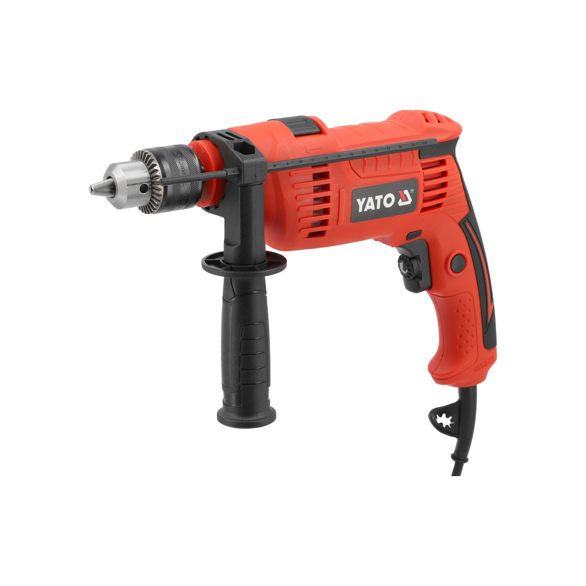 Дриль ударний від мережі 230 В (650 Вт) з патроном під ключ для свердл Ø≤ 13 мм Yato YT-82038, фото 1