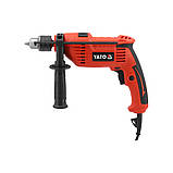 Дриль ударний від мережі 230 В (650 Вт) з патроном під ключ для свердл Ø≤ 13 мм Yato YT-82038, фото 2