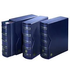 Альбом Leuchtturm, OPTIMA GIGANT (до 80 листів) для монет або купюр, з футляром синій