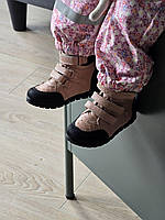 Дитячі шкіряні ортопедичні черевики на липучках на девочку 25 р, фото 4