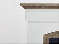 Камінокомплект ArtiFlame Woodley AF23S білий / дуб сірий Електричний Камін з ефектом живого вогню, фото 4