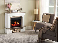 Камінокомплект ArtiFlame Woodley AF23S білий / дуб сірий Електричний Камін з ефектом живого вогню, фото 6