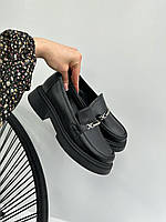 Черные лоферы ЖКИРА