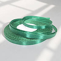 Стрічка атласна однотонна 0,6см. (33 м) темно-зелена