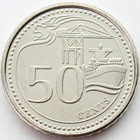 Сінгапур 50 центів, 2013 рік Сталь з нікелевим покриттям, 6.56g, ø 23mm №3104