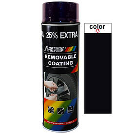 Фарба спрей Рідка гума чорна Motip Black Spray Removable Coating 500мл