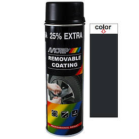 Фарба спрей Рідка гума чорна матова Motip Black Mat Spray Removable Coating 500мл
